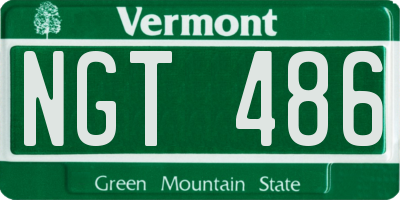 VT license plate NGT486