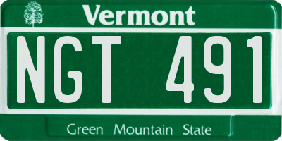 VT license plate NGT491