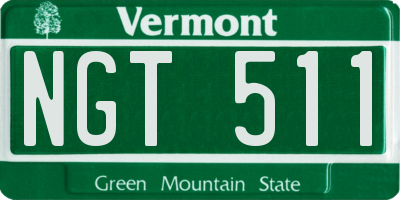 VT license plate NGT511