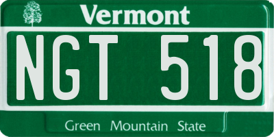 VT license plate NGT518