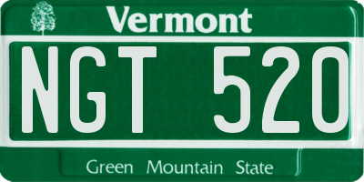 VT license plate NGT520