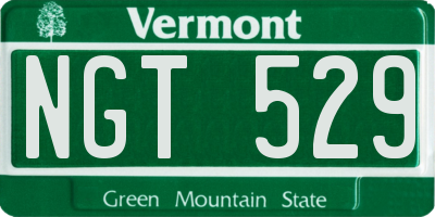 VT license plate NGT529