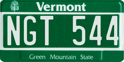 VT license plate NGT544