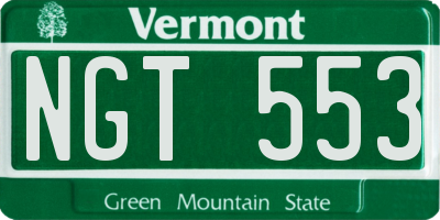 VT license plate NGT553