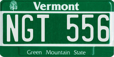 VT license plate NGT556