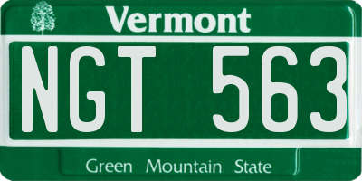 VT license plate NGT563