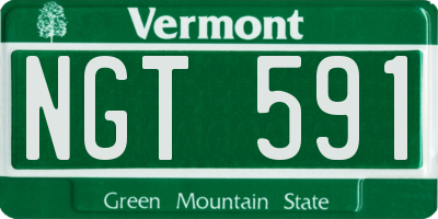 VT license plate NGT591