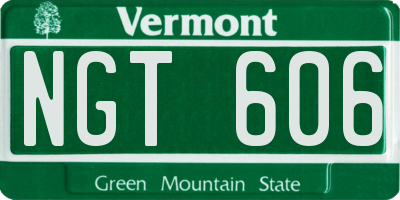 VT license plate NGT606