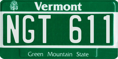 VT license plate NGT611