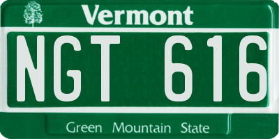 VT license plate NGT616