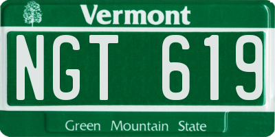 VT license plate NGT619