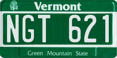 VT license plate NGT621