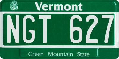VT license plate NGT627