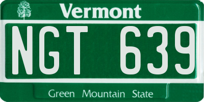 VT license plate NGT639