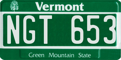 VT license plate NGT653