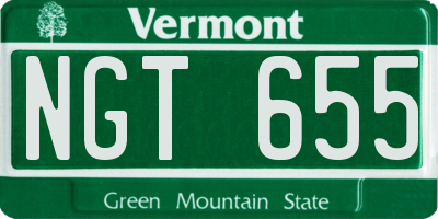 VT license plate NGT655
