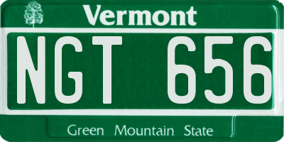 VT license plate NGT656