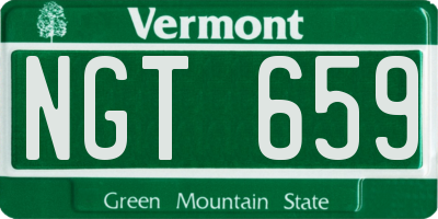 VT license plate NGT659