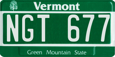 VT license plate NGT677