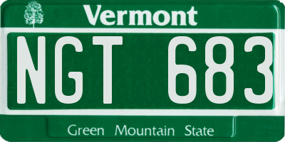 VT license plate NGT683