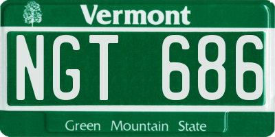 VT license plate NGT686