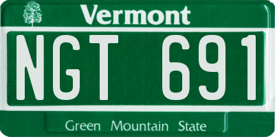 VT license plate NGT691
