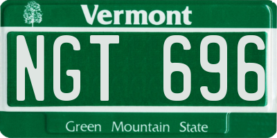 VT license plate NGT696