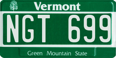 VT license plate NGT699