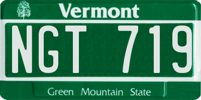 VT license plate NGT719