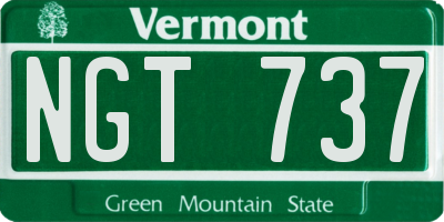 VT license plate NGT737