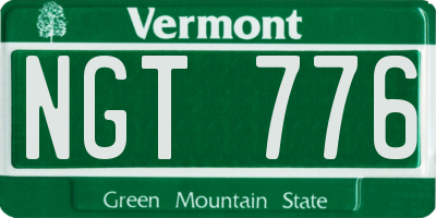 VT license plate NGT776
