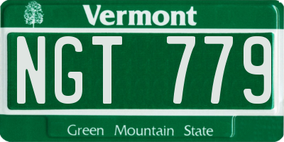 VT license plate NGT779