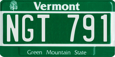VT license plate NGT791