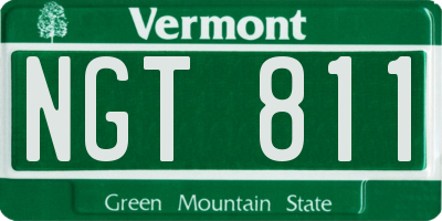 VT license plate NGT811