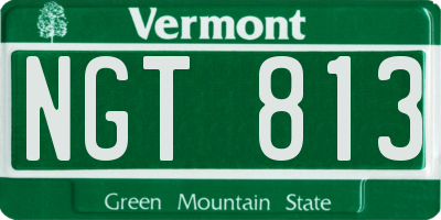 VT license plate NGT813