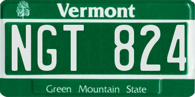 VT license plate NGT824