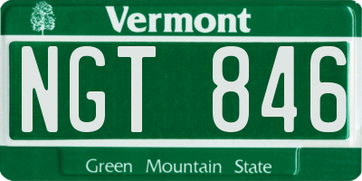 VT license plate NGT846