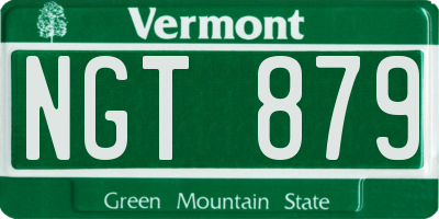 VT license plate NGT879