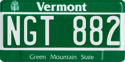 VT license plate NGT882