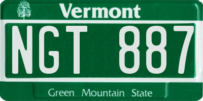 VT license plate NGT887