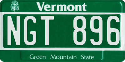VT license plate NGT896