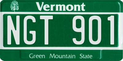 VT license plate NGT901