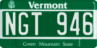 VT license plate NGT946