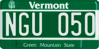 VT license plate NGU050