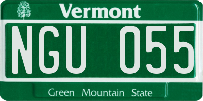 VT license plate NGU055