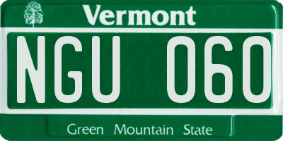 VT license plate NGU060