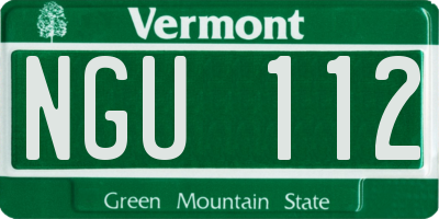 VT license plate NGU112