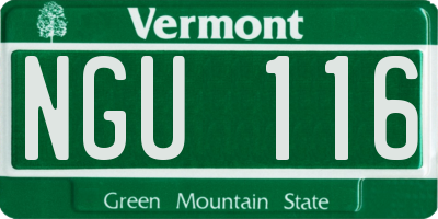 VT license plate NGU116
