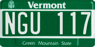 VT license plate NGU117