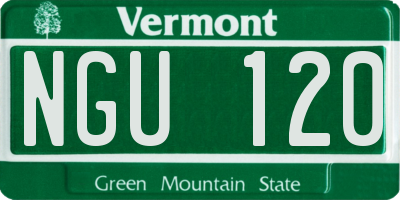 VT license plate NGU120